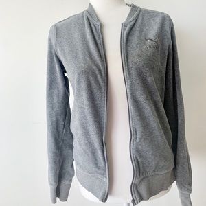 Grey Puma Velour Jacket